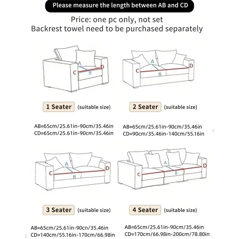 1 pack elastic pleated skirt sofa cover all-inclusive sofa cover universal simple modern sofa protective cover suitable for living room study bedroom hotel hotel sofa cover 3