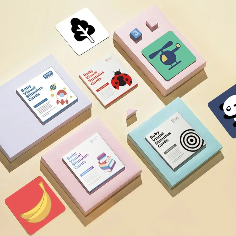 Montessori Baby Black & White Visual Stimulation Card Toys High Contrast Visual Stimulation Children's Learning Toys 2