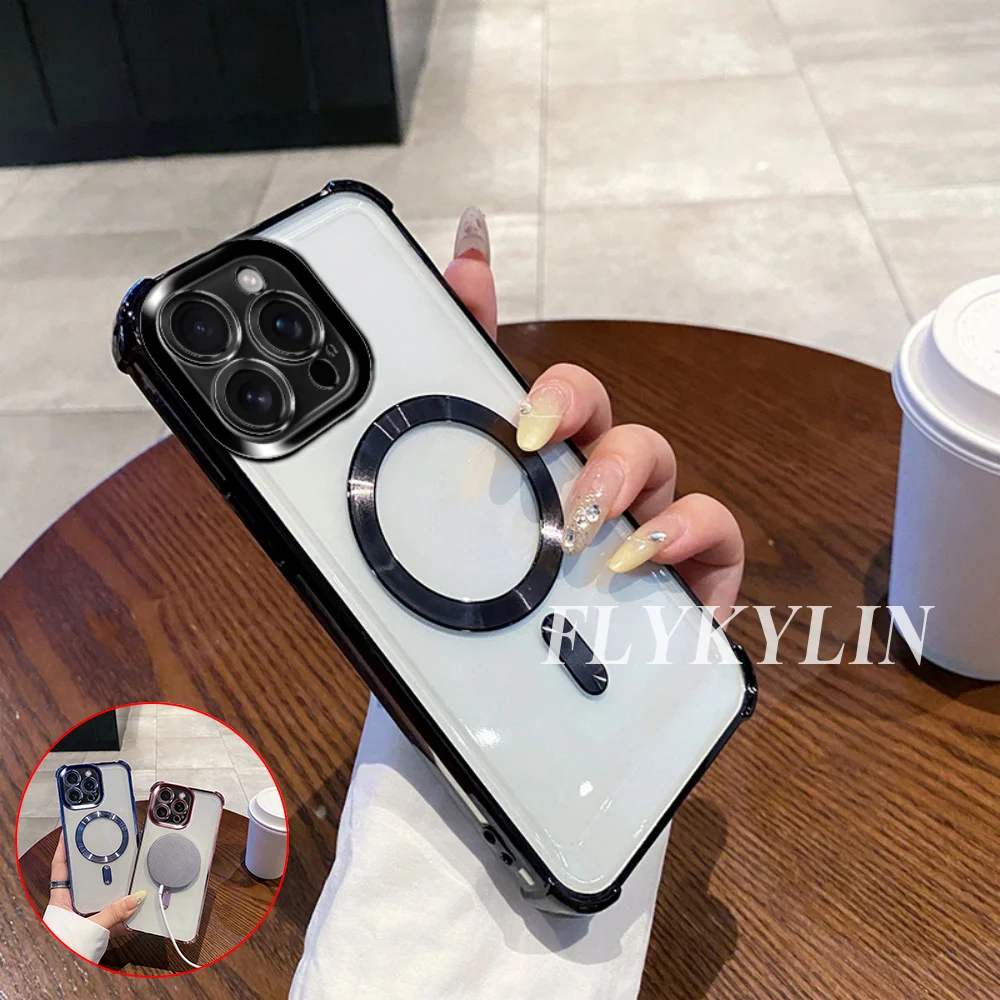 Transparent Anti-Drop Protective Soft Shell with Magnetic Suction Ring