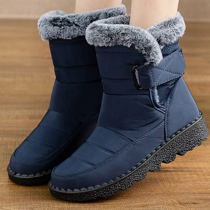 Women snow boots Women Boots New Winter Snow Botas Mujer Elegant Warm Winter Shoes Fur Footwear