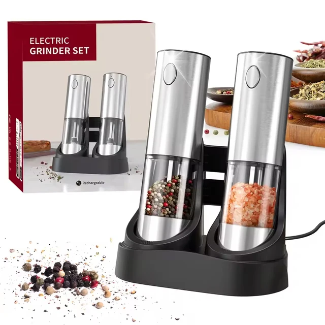 Electric Salt Pepper Grinder Set 1