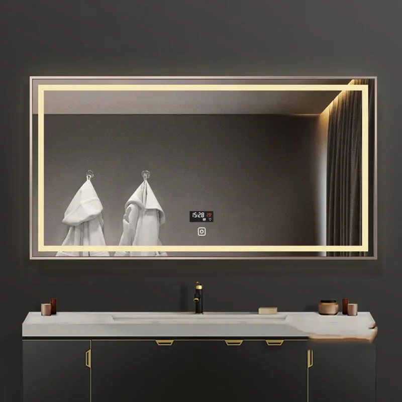 

Large Full Body Bath Mirrors Rectangular Luminous Wall Designed Bath Mirror Length Makeup Espejo Con Led Room Decorations XY50BM