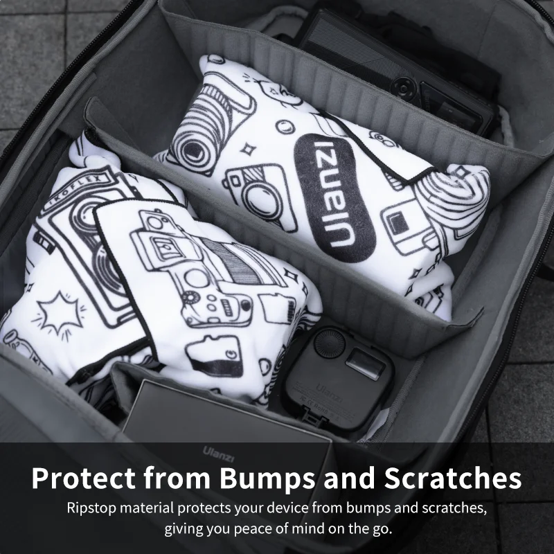 Ulanzi Protective Wrap for Camera Lenses Handheld Stabilizers Tablets Self-Secured Hook & Loop Double-Sided Printing Magic Cloth