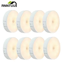 8LEDs LED Human Body Induction Night Light USB Charging Smart Sensor Lamp Bedside Bedroom Home Corridor Lighting Mini Wall Lamp