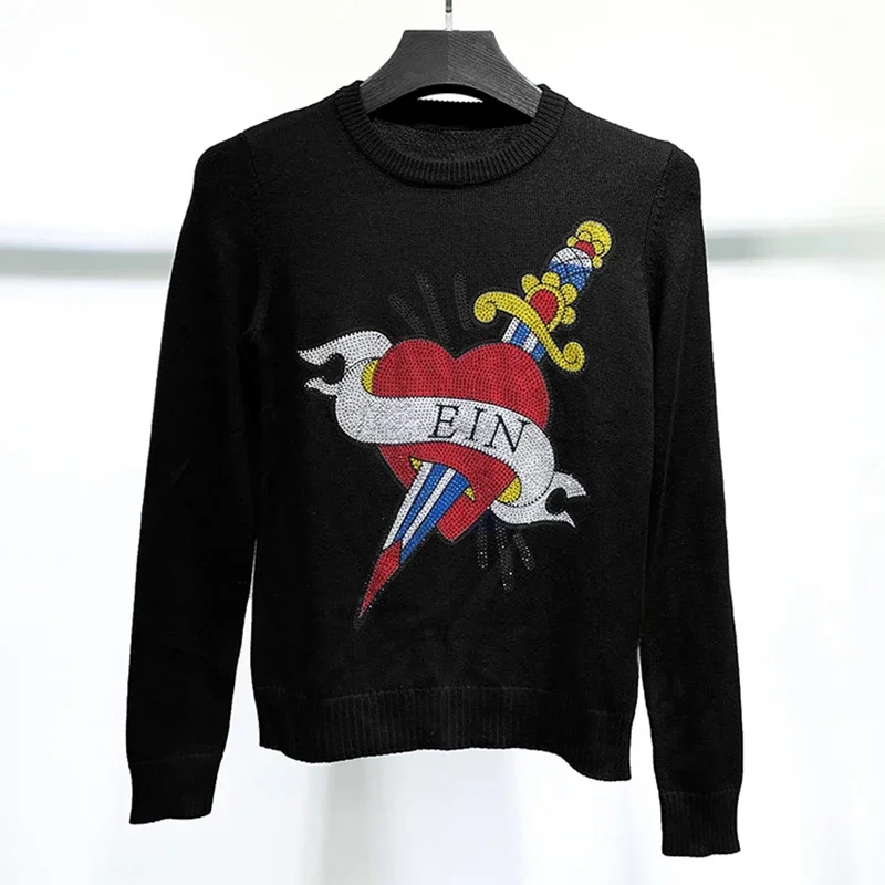 

New Fashion Men's Sweater Autumn And Winter New High Quality Classic Heart-shaped Letters Pullover Fashion Luxury Men's Sweater