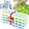 Ice Cube Tray Mold with Lid Silicone Square 14 Cube Easy Release Ice Cube Molds Summer Kitchen Bar DIY Iced Cocktail Freeze Tool Ice Cube Tray Mold with Lid Silicone Square 14 Cube Easy Release Ice Cube Molds Summer Kitchen Bar DIY Iced Cocktail Freeze Tool