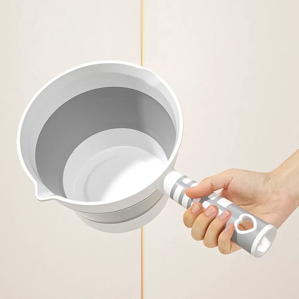 Convenient Creative Folding Water Scoop Large Suspensible Collapsible Bath Scoop Portable Thickened Water Dipper Household
