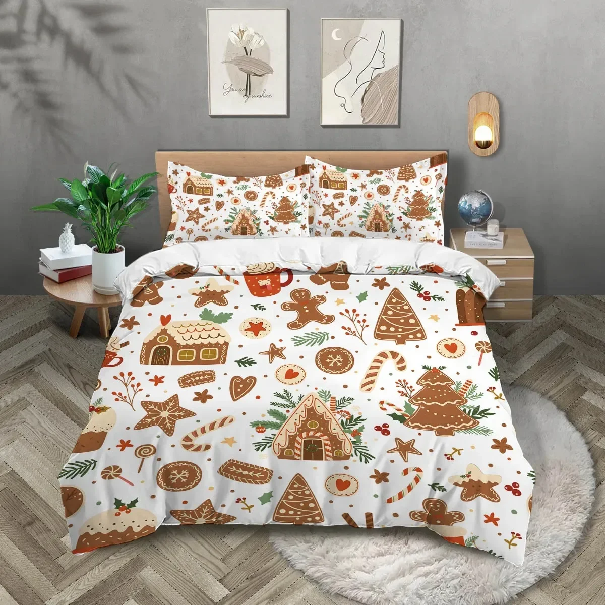 Gingerbread Cottage Bedding Set 1