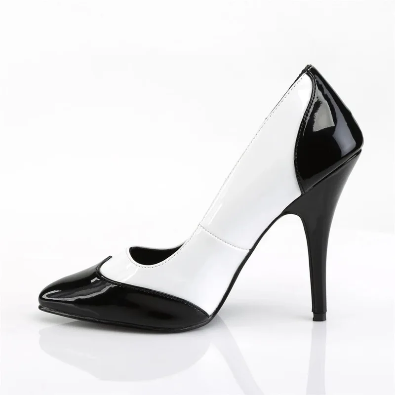 New Spring Autumn Casual Women's 13CM Thin High Heels Shoes Patent Leather Slip on Waterproof Fashion Party Women Shoes