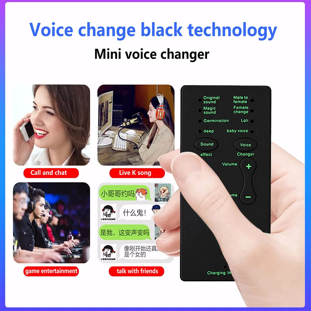 Description Picture 5 of itemVoice Changer 7 Different Sound Changes Portable Voice Amplifiers for PS4 Xbox Console PC Phone Tablet Sound Card 7 Change