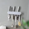 Chopsticks Hole Kitchen Sword Rack Multi-functional Storage Figurine Rack Wall Razor Cylinder Kitchen Storage Rack Hanging Rack 2