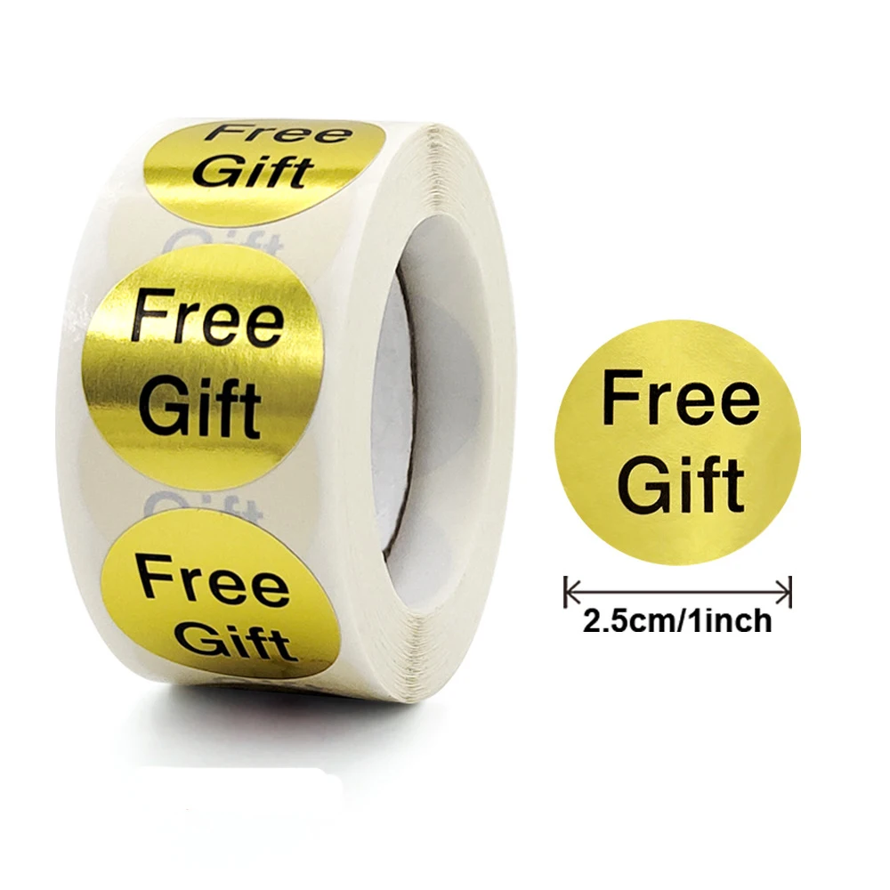 100-500pcs 감사합니다 스티커 무료 선물 골드 공예 수제 스티커 서클 명함 씰링 라벨에 대한 스티커 감사합니다