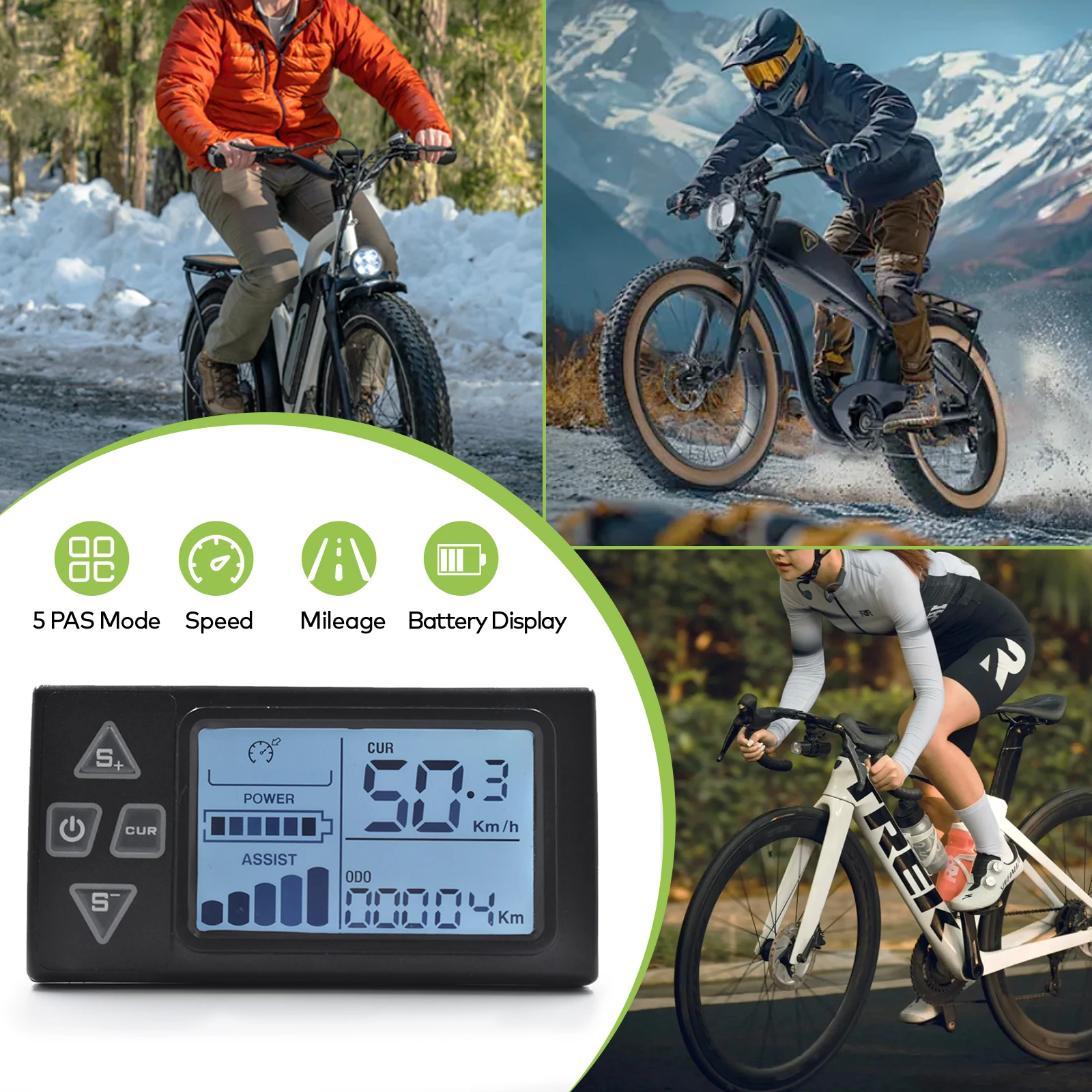 Electric Bikes Computer Cycling Speedometer E-bike Speeds Smart Bicycle  Odometer | eBay