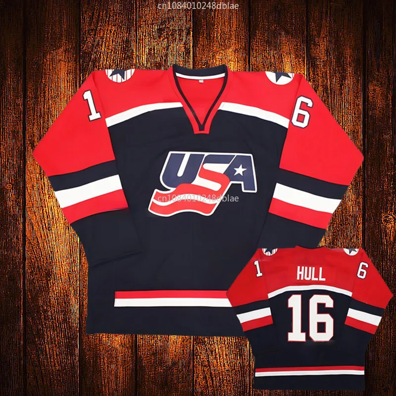Vintage Brett Hull USA Hockey Jersey Embroidery Stitched Youth Kids Adult Any Size And name 060