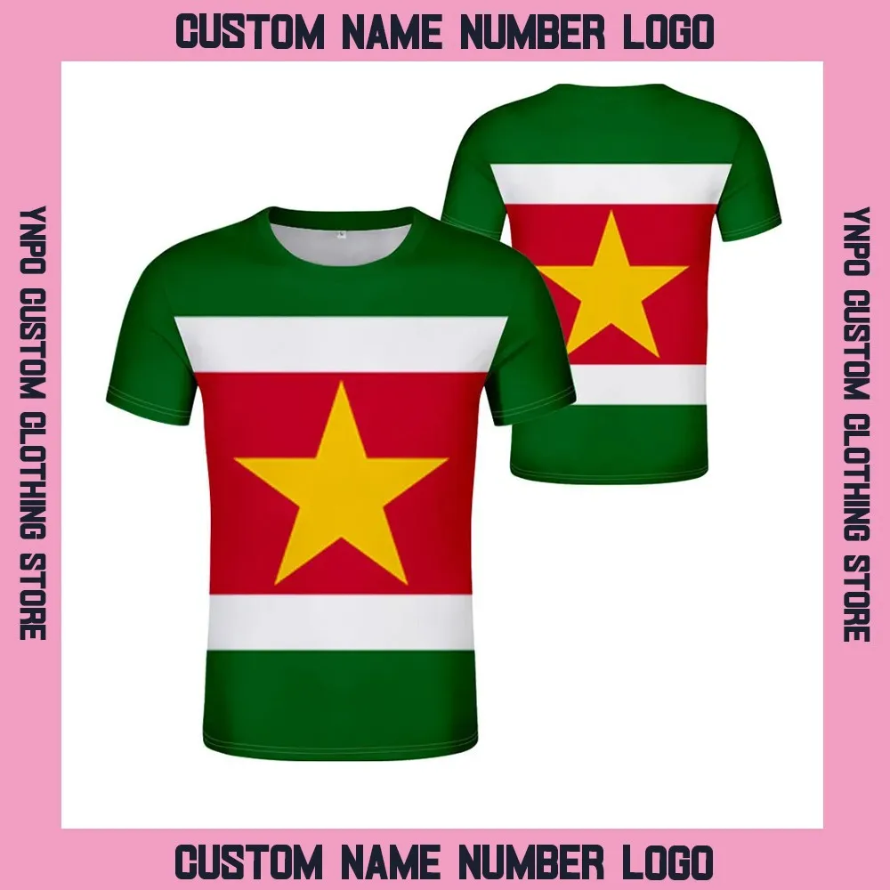 

Суринамская футболка «сделай сам» с бесплатным именем и номером