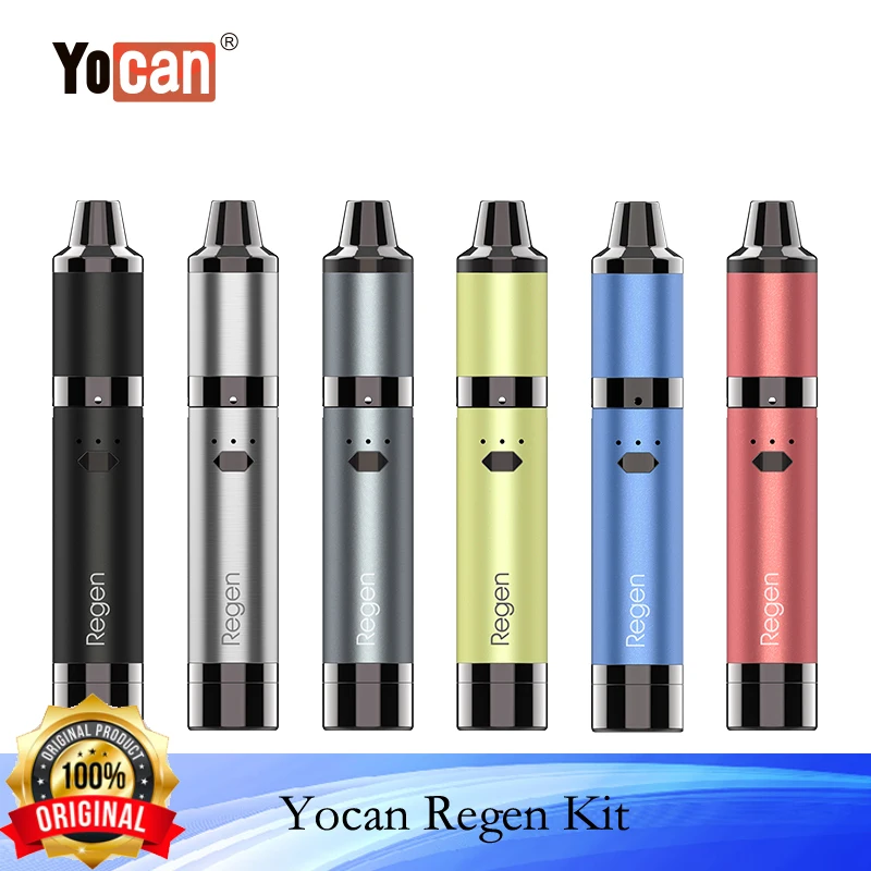 

Original Yocan Regen Kit Build in 1100mAh Battery With QTC coil & QDC coil Wax Vaporizer Electronic Cigarettes Vape Pen Kit