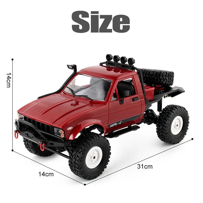 WPL C14 RC Car 1:16 4WD 2.4G High Speed Climbing Vehicl Off