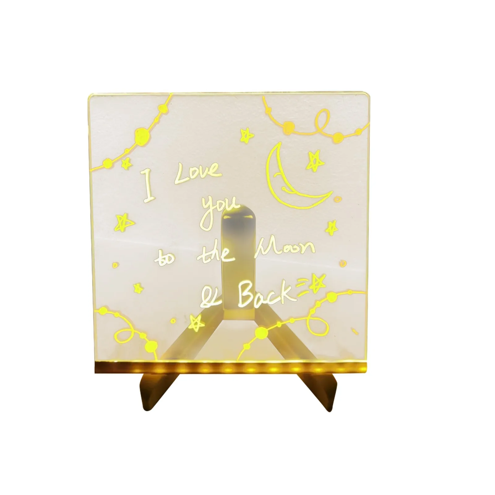LED 조명 아크릴 메시지 보드 지울 수있는 어린이 그림 그리기 보드 DIY 어린이를위한 생일 선물 바 광고 보드