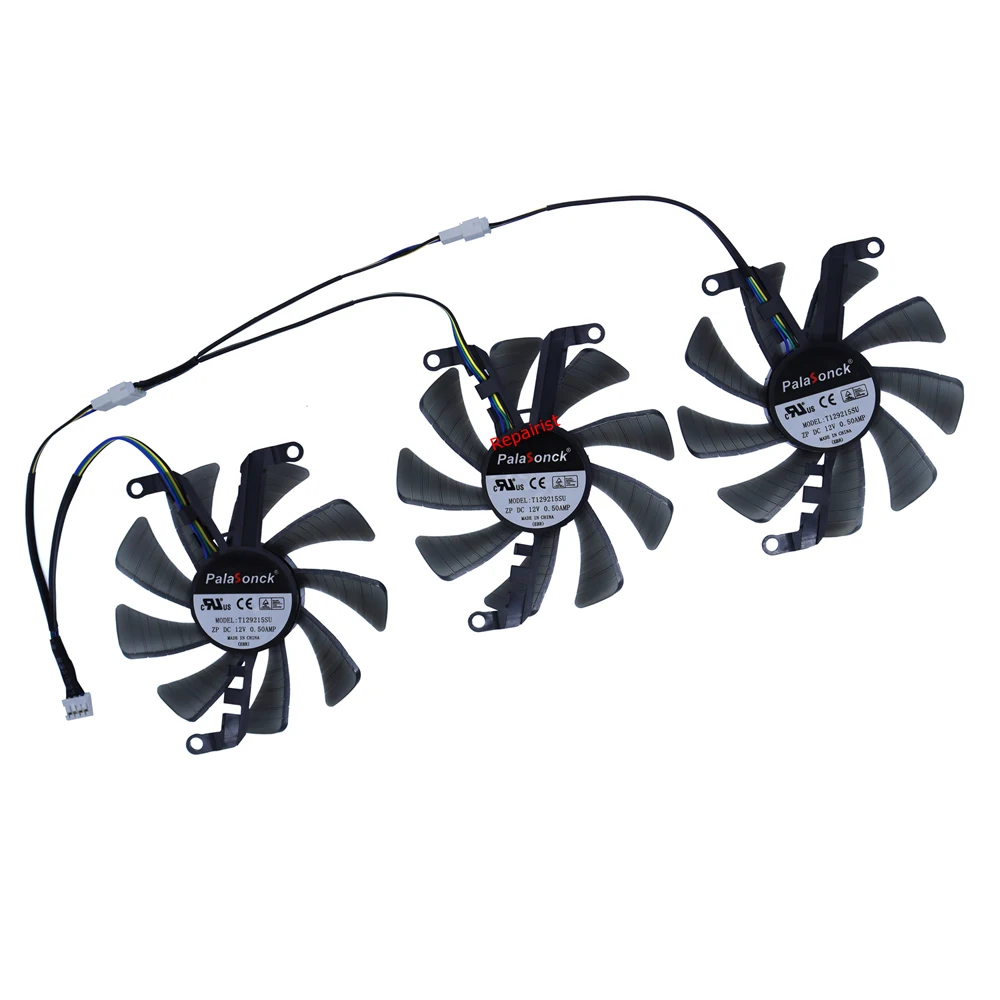 Ventilador de Placa de Vídeo para Mineração Profissional Placas Gráficas Refrigerador Refrigerador para Jieshuo Cmp 90hx Mineiro 10gb Pcs Conjunto T129215su - Imagem 4