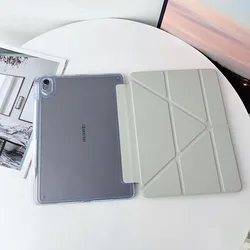 Clear Acrylic Y - Fold Shockproof Protective Tablet Case Back Cover for Huawei MatePad 11.5 (Gray)