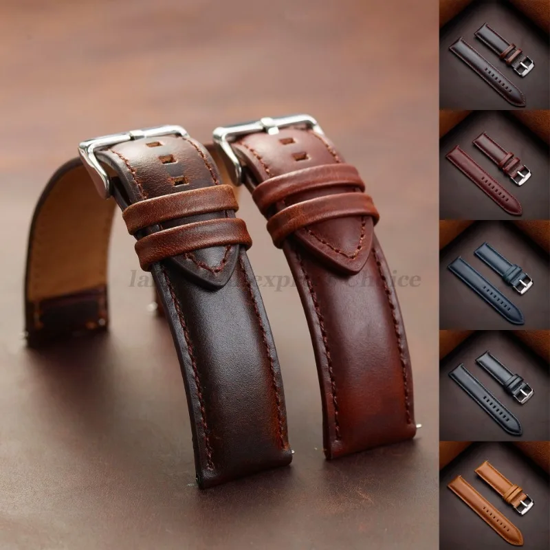 Discount Wholesale Leather 20 mm Watch Wristband D204/3-SS-MULTI_K0024149 main image 0