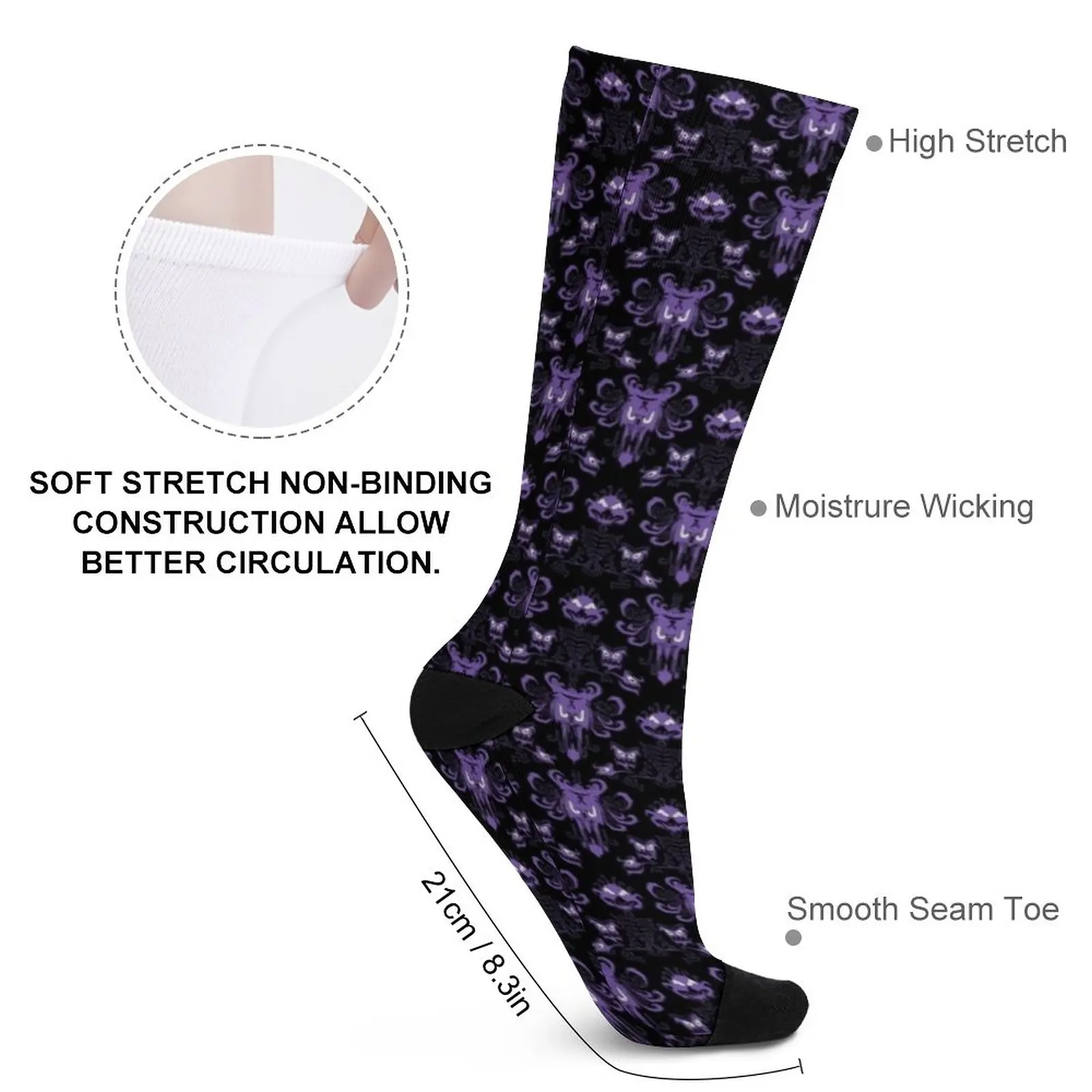 Haunted mansion contrast Socks Man socks sports and leisure