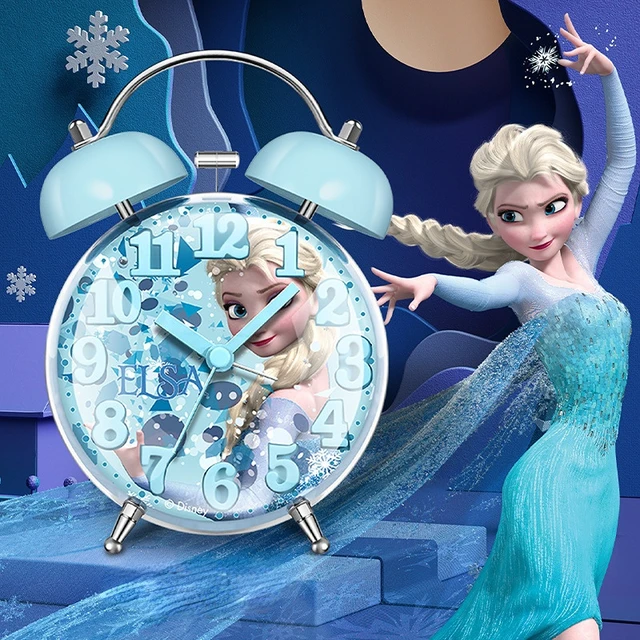 Disney Stitch-reloj despertador silencioso para niños, dispositivo