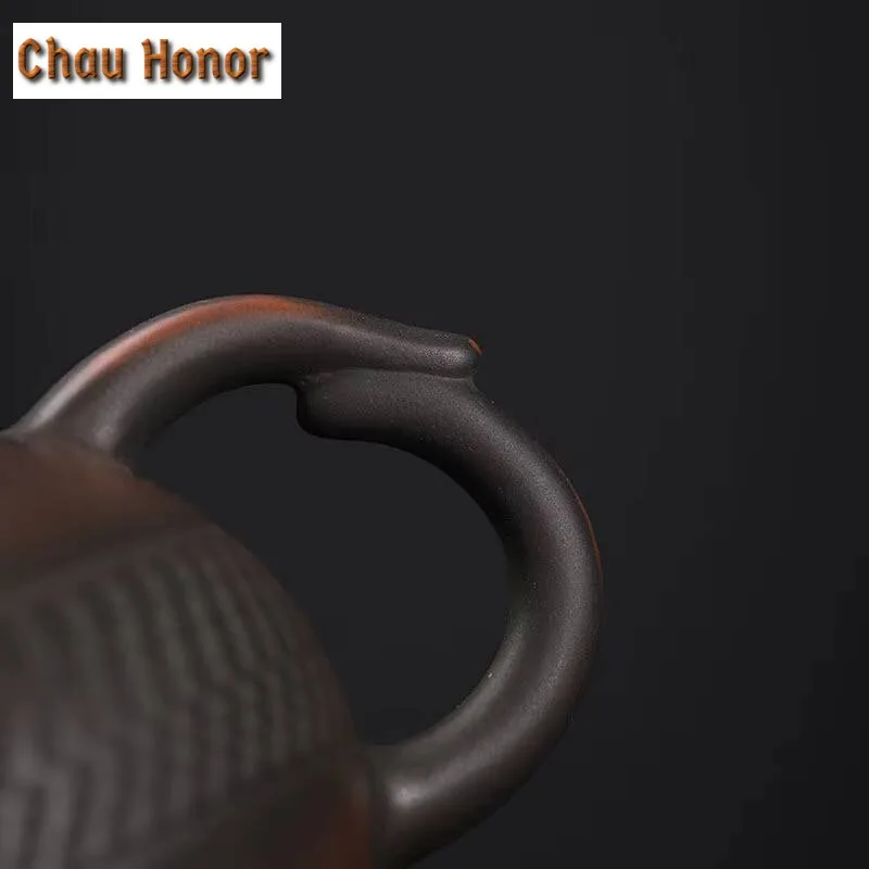 220ml Qingxi Purple Pottery Teapot Handmade Household Ball Hole Filtration Kungfu Teaset Tea Ceremony Accessories Drinkware Gift