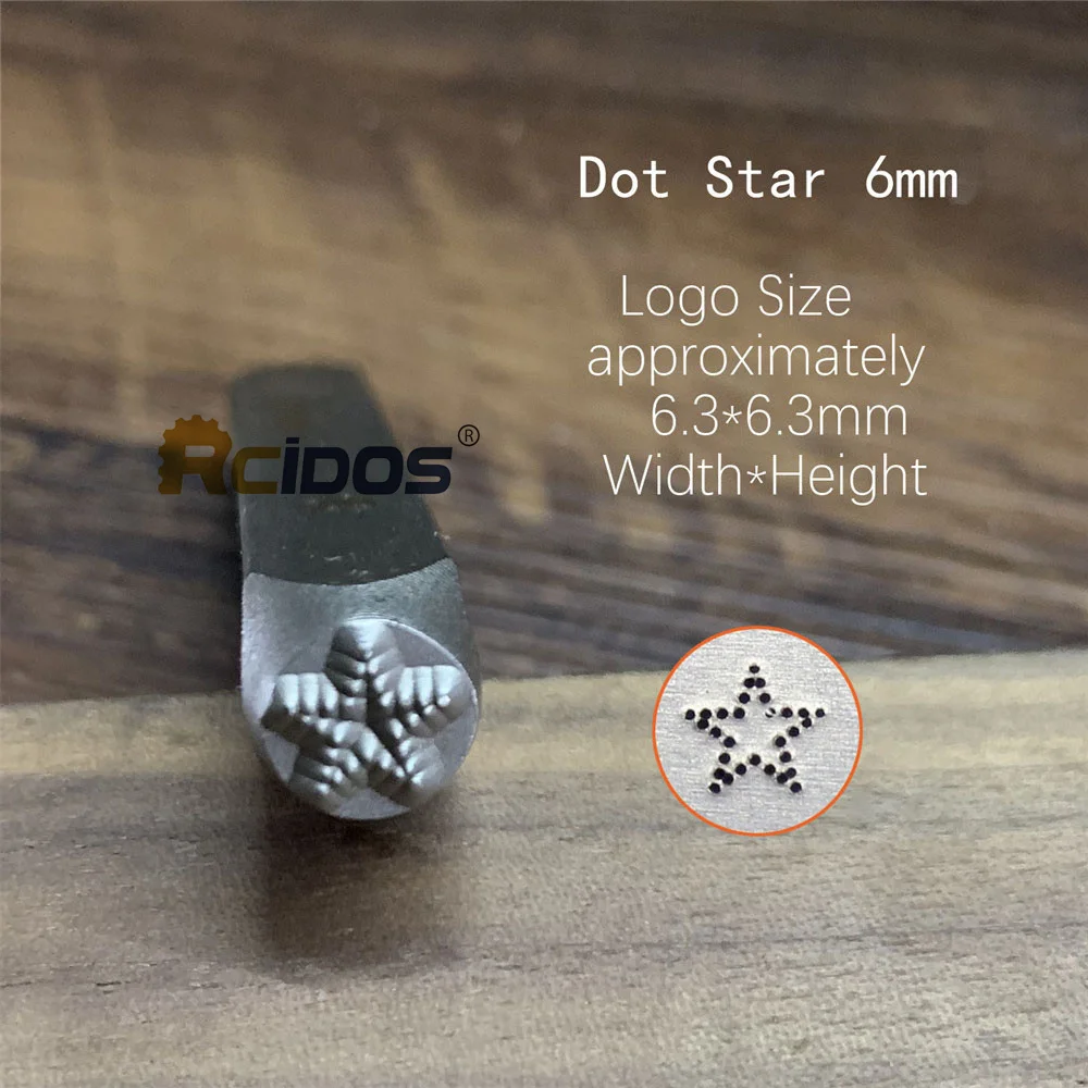 6mm Star Pound Asterisk Design Metal Jewelry Stamps RCIDOS Dot DIY Bracelet/jewelry symbols steel stamp 1pcs price metal stamping tool
