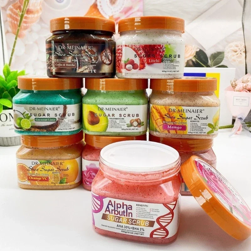 

Wholesale Fruit Sea Salt Exfolianting Whiten Moisturizing Face Body Containers جهاز تنظيف البشره