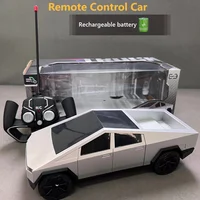 For Tesla Cybertruck Simulation Pickup Car Model Rechargeable Battery RC Mini Vehicles Toy Christmas Toys Gift for Boys Girls 6+ 1