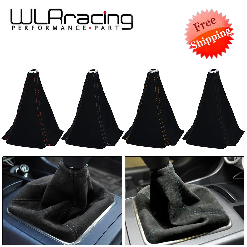 Collares de cambio de marchas de coche de cuero de ante PU Universal de 16mm, perilla de palanca de cambios Manual para coche, cubierta de bota de cambio de marchas, polaina