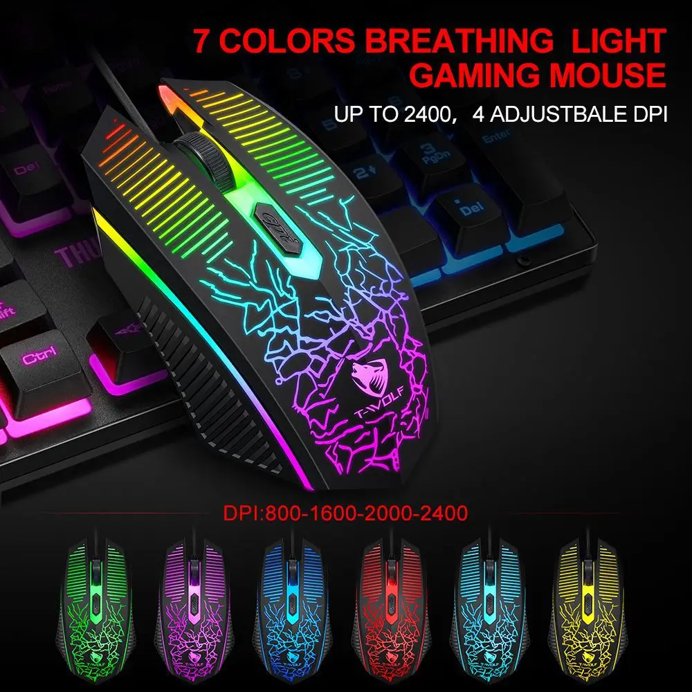 4 In 1 SET Computer USB Wired Set Gaming Headphone Pad Mouse And Keyboard Combos_voghion.com
