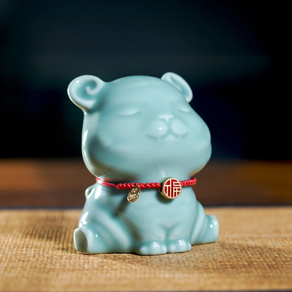 

Little Tiger New Year celadon tiger creative decoration ceramic ornament animal figurine