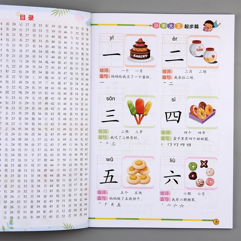 

1508 Words Books New Early Education Baby Kids Preschool Learning Chinese Characters Cards with Picture and Pinyin