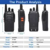 Baofeng Official Store 2Pcs BF 888S Walkie Talkie UHF 400 470MHz Long Range Two Way Ham Radios Transceiver for Hunting Hotel 6