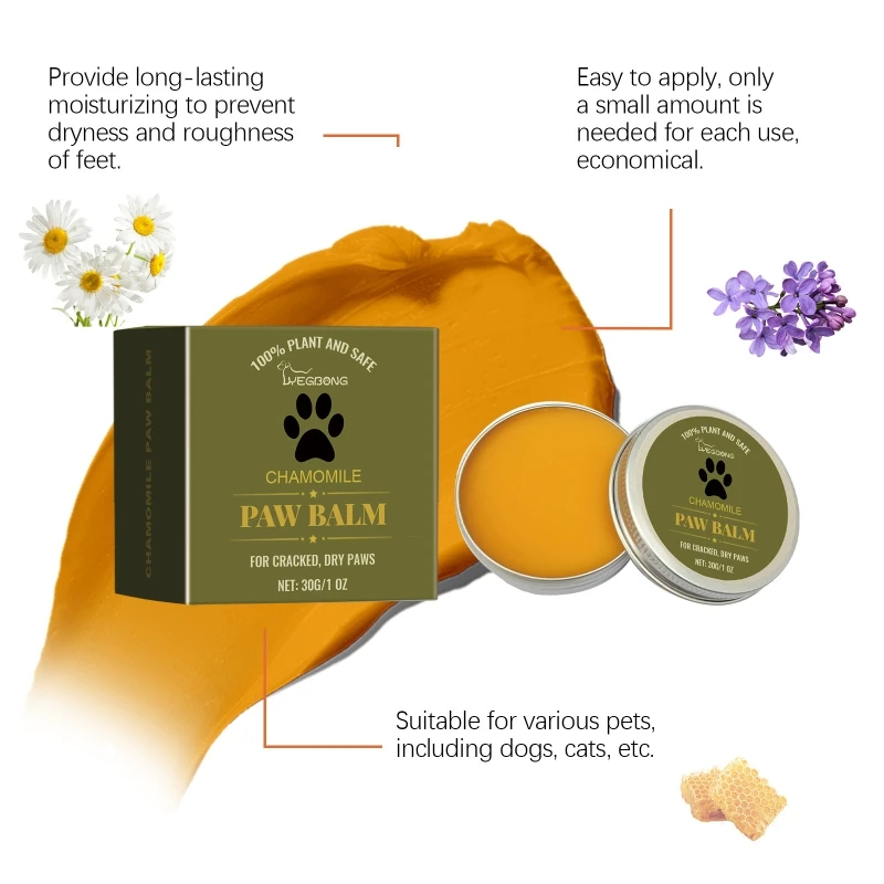 Dogs Paws Care Natural Hydrating Dog Grooming Paws Cream Butter Moisturizer
