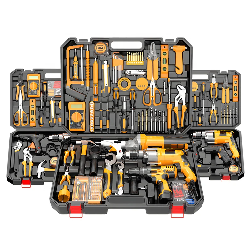 

high quality Electric tool set multifunctional electric hand cordless drill maintenance tool combination
