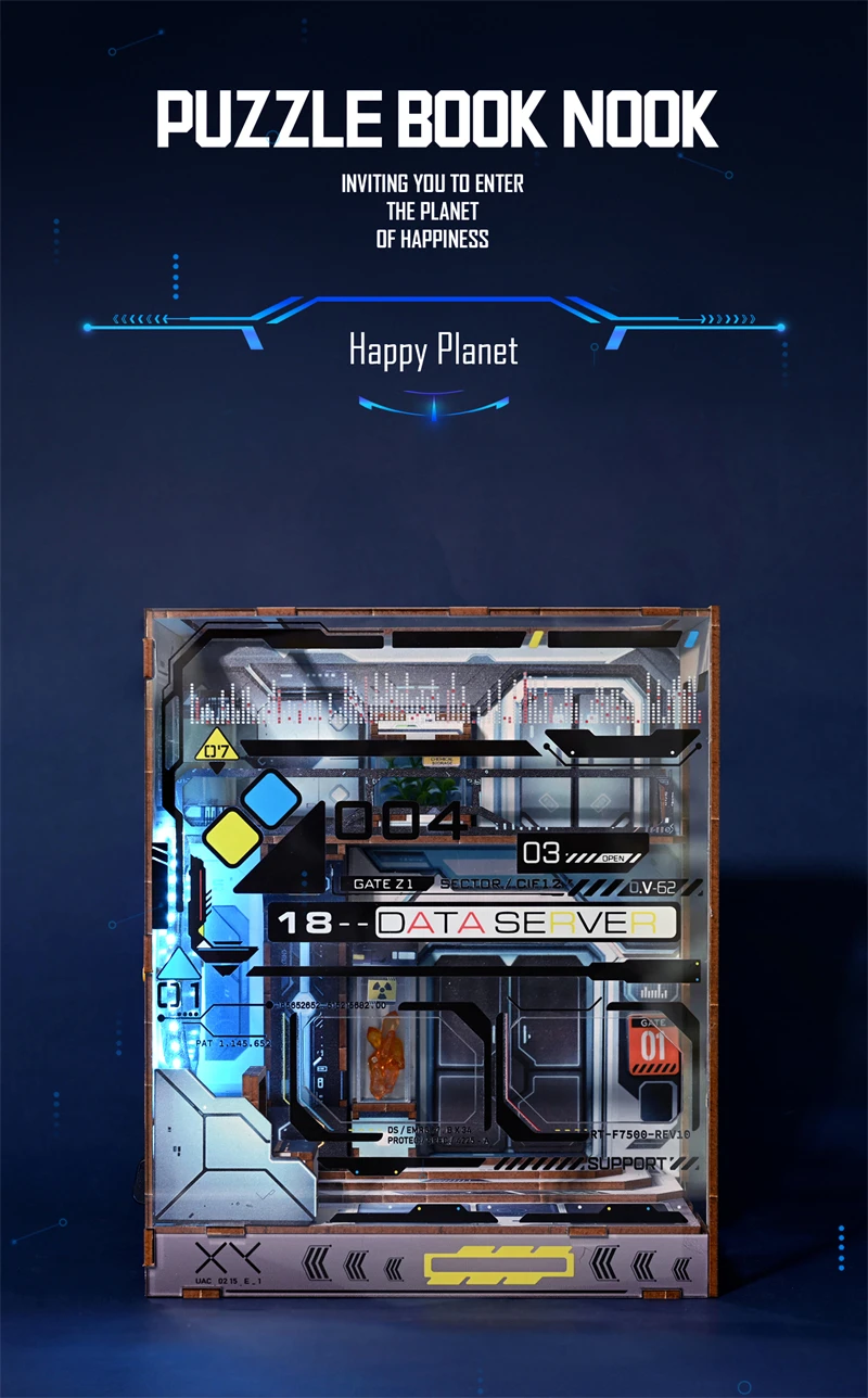 Scifi Alien Hub SL15 DIY Wooden Book Nook Book Nook Kit