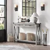 Farmhouse entrance table, grey control table with rattan drawers, 43 "sofa table with storage 3