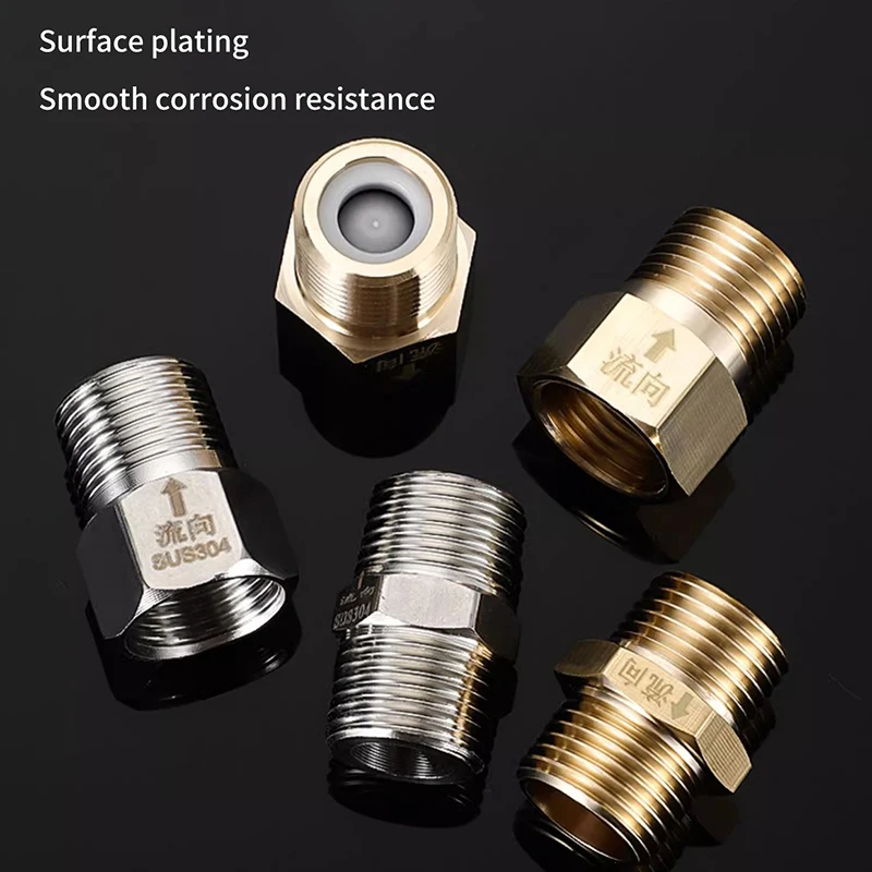 Male Female Check Valve One Way Non-return Valve Water Heater Toilet Water Pipes Household One-way Toilet Check Brass New