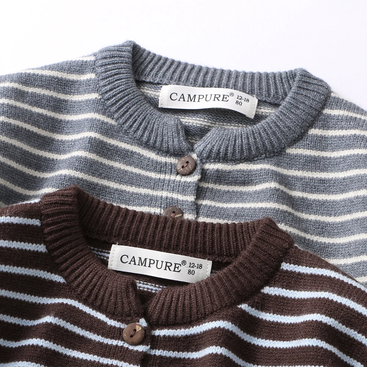 Kids Striped Knit Sweaters Casual Style