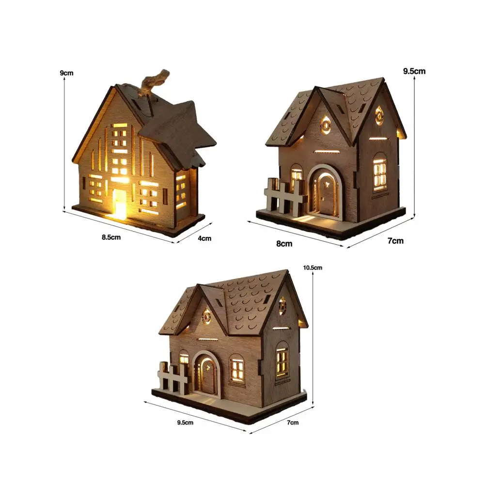 

Детализированная форма для отображения коттеджа, праздничные деревянные украшения для дома, прочные теплые рождественские украшения для дома, для праздника