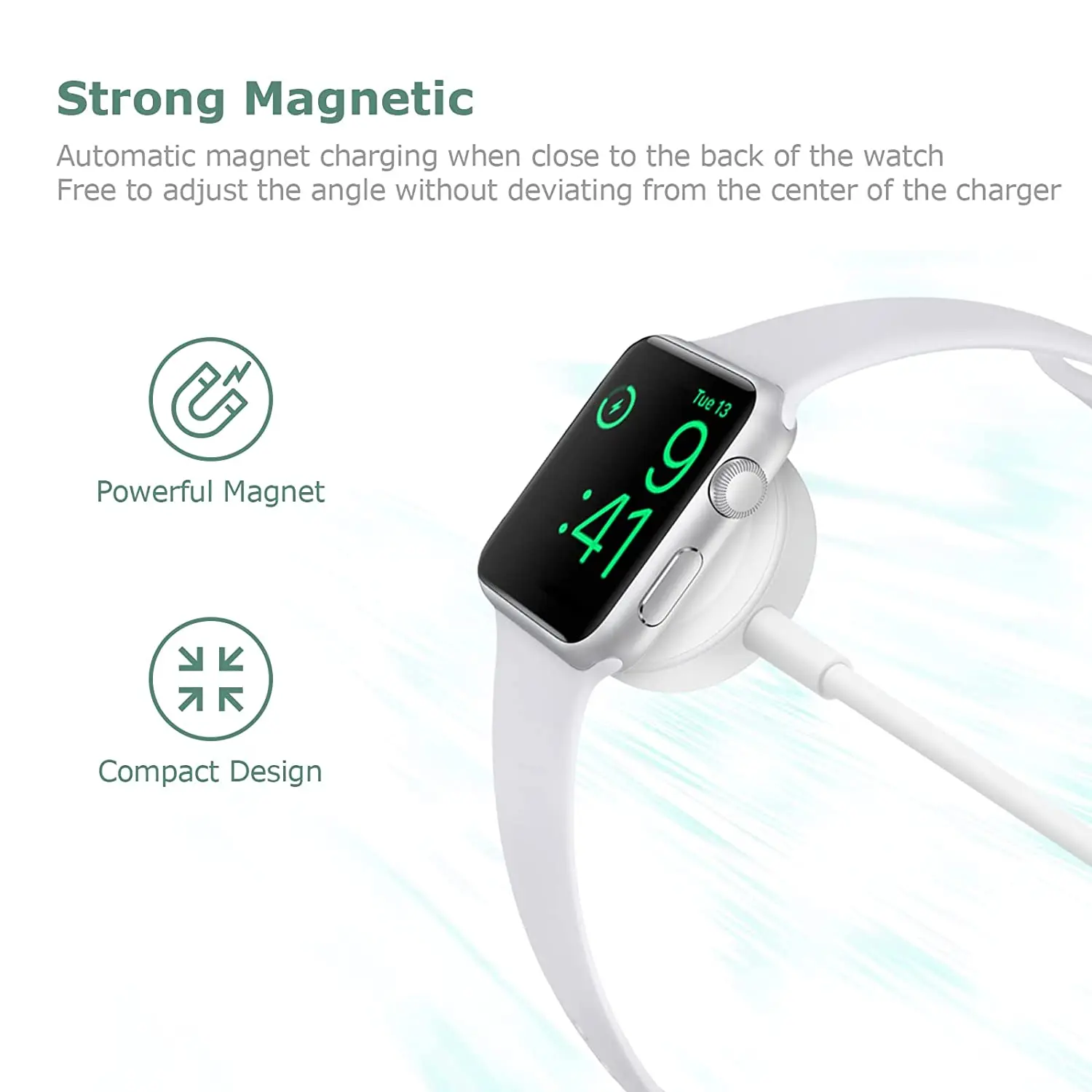 Watch Charger for iWatch Portable Wireless Charging Cable Compatible with Apple Watch Series SE/7/6/5/4/3/2/1