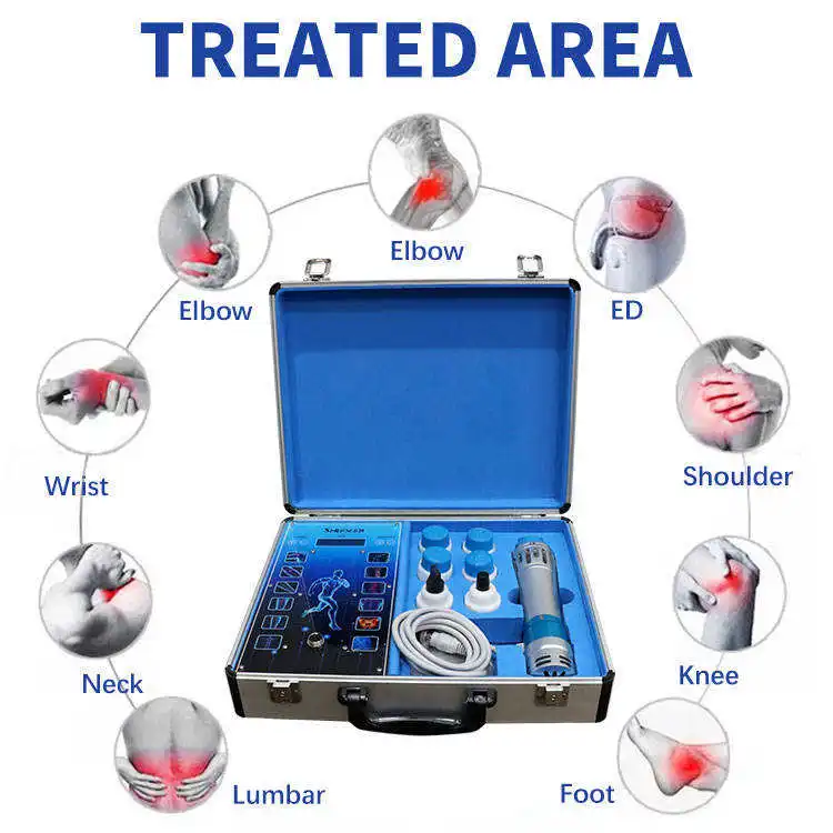 New Touch Screen Shockwave Therapy Machine With 7 Heads ED Treatment Pain Relief Lattice Ballistic Shock Wave Physiotherapy Tool