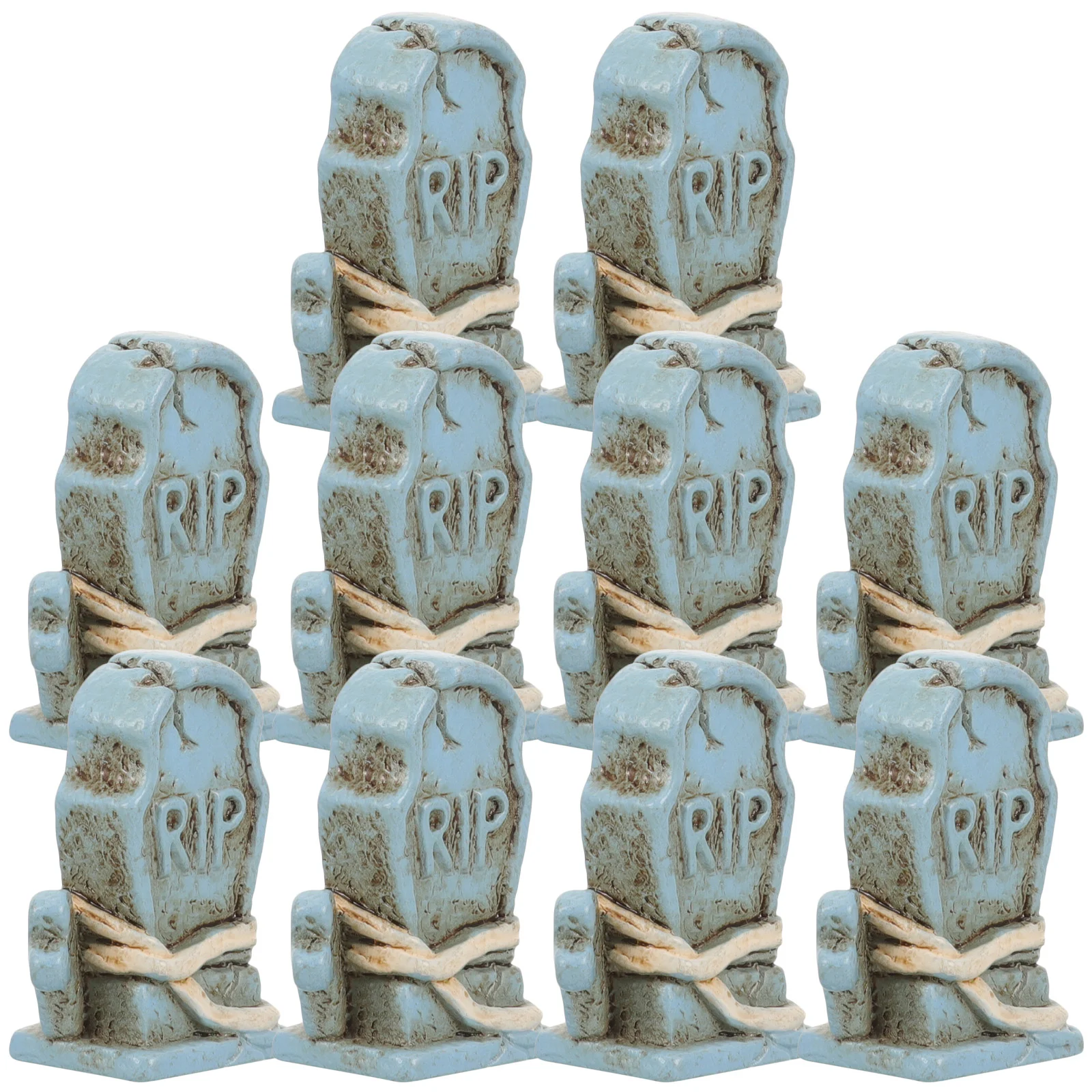 

10 Pcs Halloween Tombstone Graveyard Gravestone Statue Resin Crafts Tombstones Shape Adornment Ghost Fairy Garden