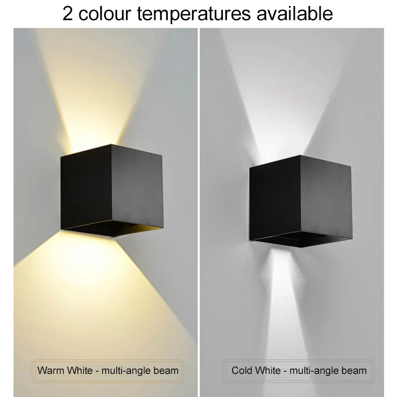 LED Wall Lamps 7W Cold White Warm White Waterproof Outdoor Interior Modern Nordic Square Wall Lights For Indoor Garden Corridors