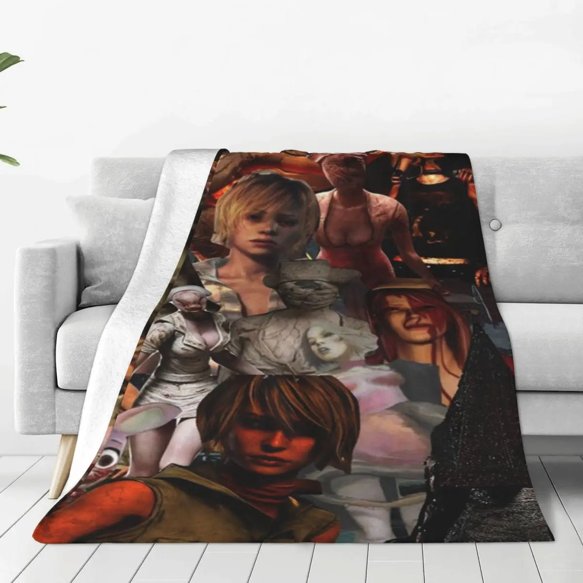 

Фланелевое Одеяло Silent Hill 3, всесезонное дышащее ультра-мягкое покрывало для дивана, дивана, покрывала