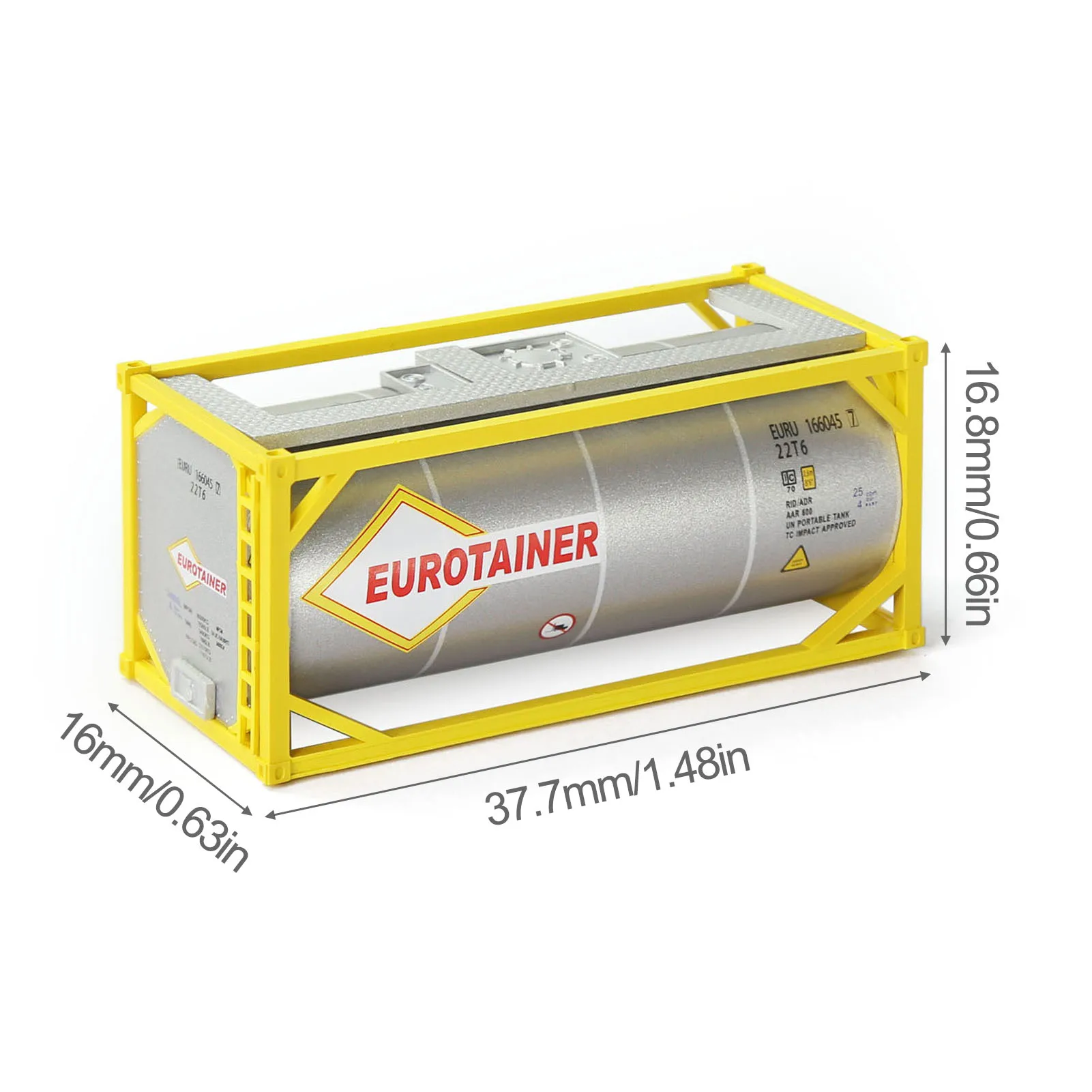 Evemodel Oil Tank 2-Pack - 20' Intermodal Tanktainer Container N Scale