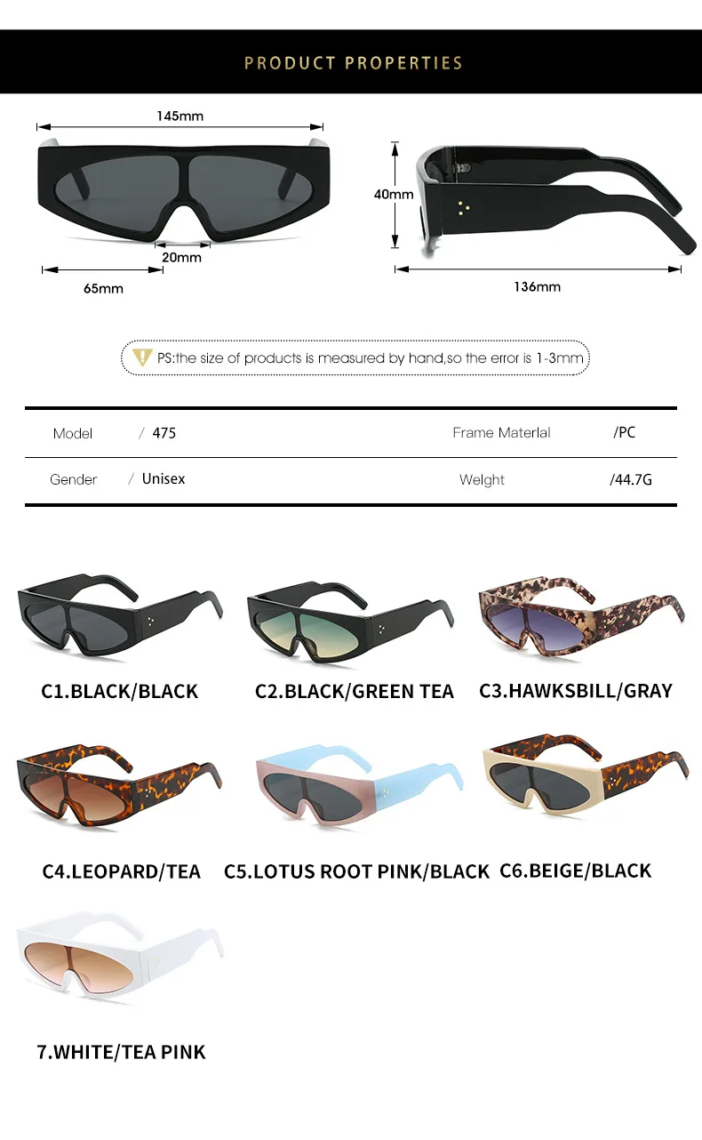 Oversized Sonnenbrille Für Damen Und Herren Mit Uv-schutz_voghion.com